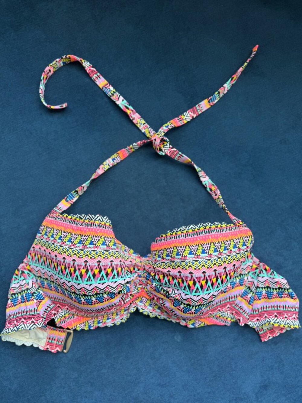 Victoria's Secret Bikini Top - Geometric Pattern - 36DD